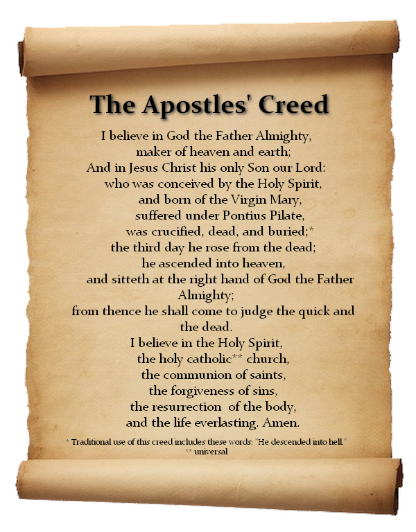 Apostles' Creed Protestant Printable Printable World Holiday